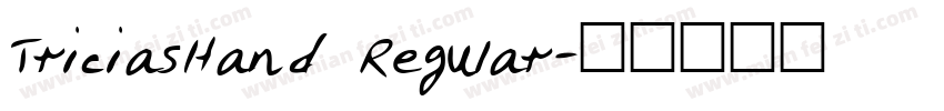 TriciasHand Regular字体转换